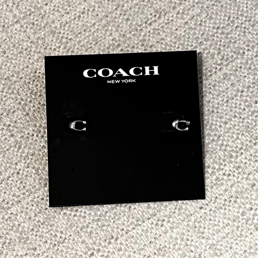 NWT Coach Signature C Stud Earrings